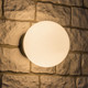 Marine Grade Wall Light 400mm Black with Opal Sphere E27 Marine Grade Wall Light 400mm Black with Opal Sphere E27